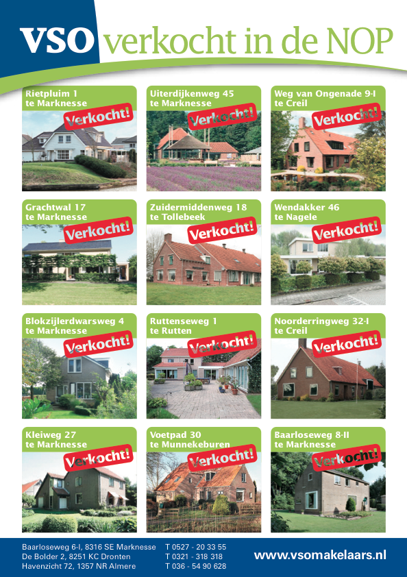 VSOmakelaars's tweet photo. Deze week bij u in de NOP op de deurmat onze flyer, waarin aandacht voor het vrijstaand wonen segment http://t.co/xdHm6e9iEW