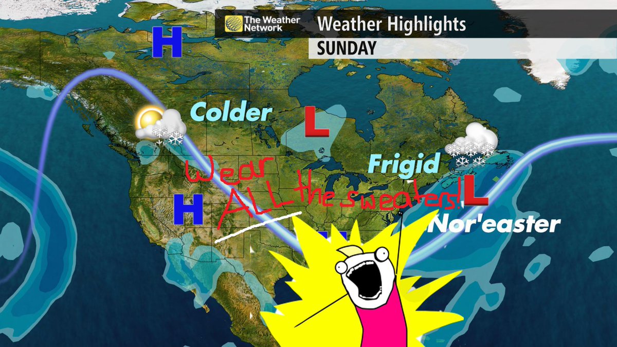 weathernetwork's tweet photo. Windchills could be near -40 in #Toronto by Sunday. #HonestWeatherMaps http://t.co/ZQnGpupiiN