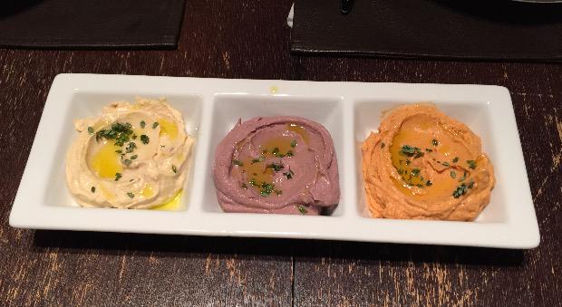 A trio of Hummus flavors | Traditional, Kalamata Olive, + Roasted Red Pepper | What’s your favorite flavor?