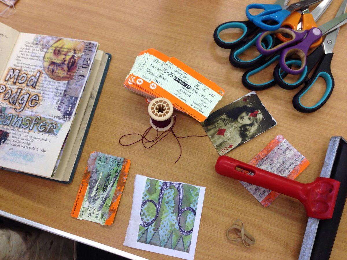 Scan. Print. Transfer. Magic! Ideas are growing into wonderful art work @NottingHoole more fun next tues 10am.
