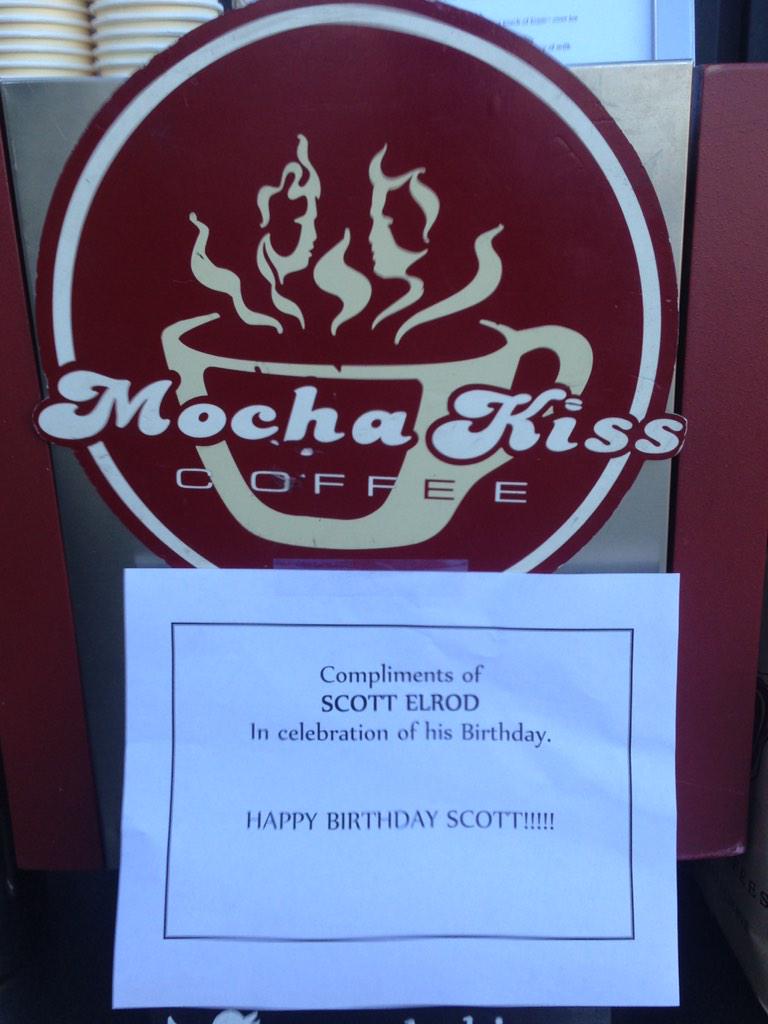 Happy Birthday Thank You for the coffee cart! 