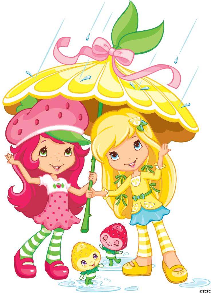 IamStrawberry's tweet photo. Happy #UmbrellaDay from #StrawberryShortcake &amp; #LemonMeringue! #BerryBestFriends http://t.co/KnOYeSKXKu