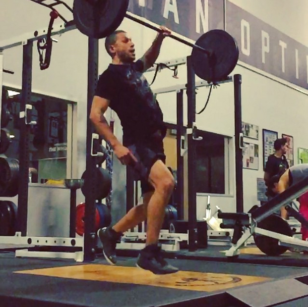 OnnitAcademy's tweet photo. Can you 95lb single arm barbell snatch? Come to Onnit and let's #betonnit  http://t.co/VhWZJcv3mC http://t.co/iQ1uu7aDOY