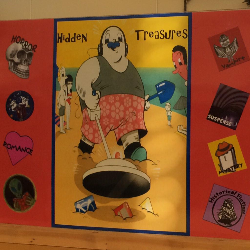 GraniteEdTech's tweet photo. Shout out to @Warren_Child @CyprusHS with their "Find your treasure: Read" theme! #literacypromotion http://t.co/4zggl32Fbk