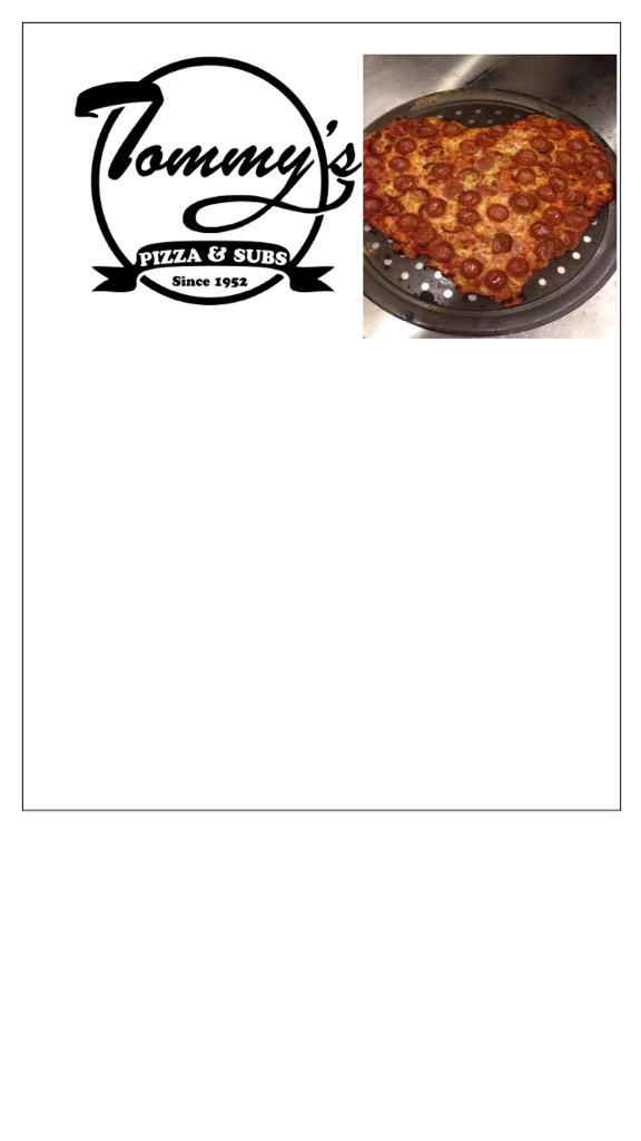 Get your Valentine Pizza Saturday Feb 14. 15" you choose the toppings! Made with love.