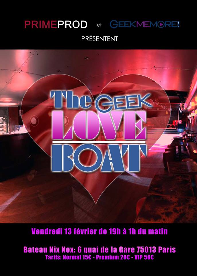 japan3xclusive's tweet photo. Tu fait quoi Vendredi 13? Il y a la "The Geek Love Boat"
https://t.co/RbT98kLezf
#primeprod @GeekmemoreFR @KuroTweet http://t.co/h1JSVkWxOz