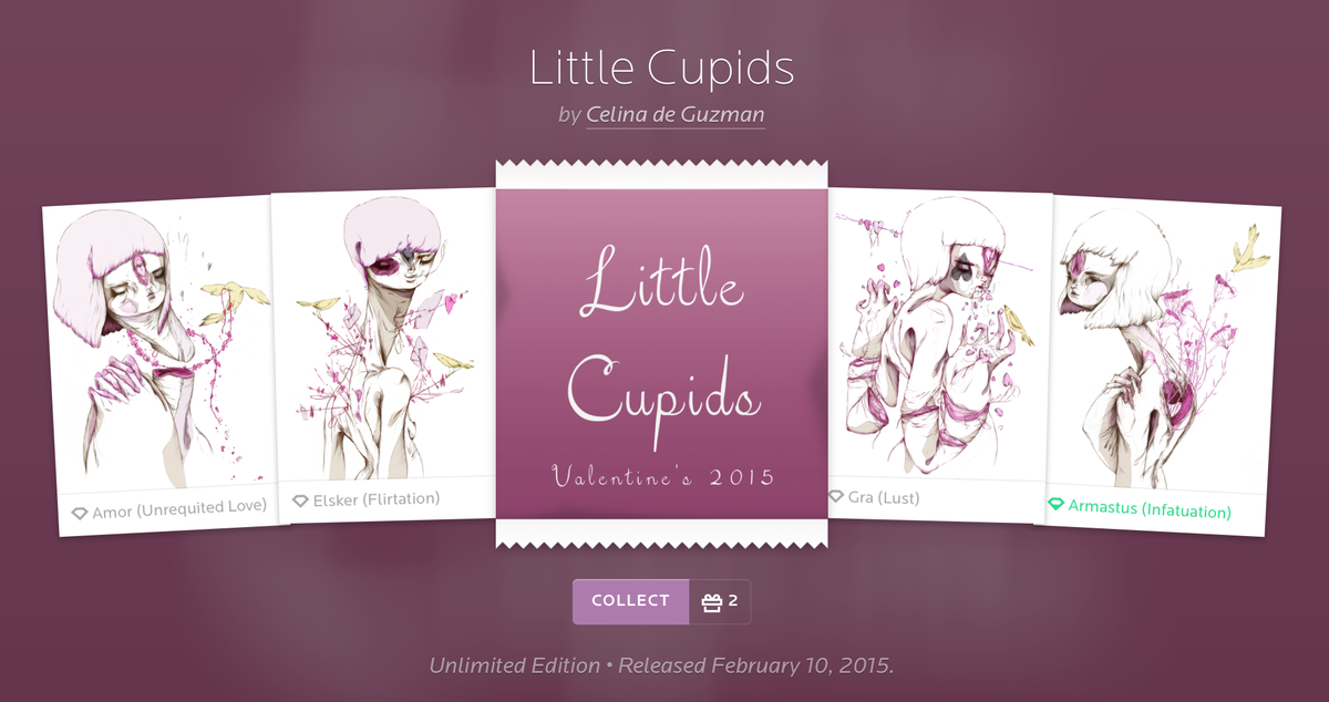 NeonMob's tweet photo. Start collecting! #LittleCupids for #ValentinesDay out now on @NeonMob (only for a week) http://t.co/5KwGHxpYHx http://t.co/b2ADBkLw5j