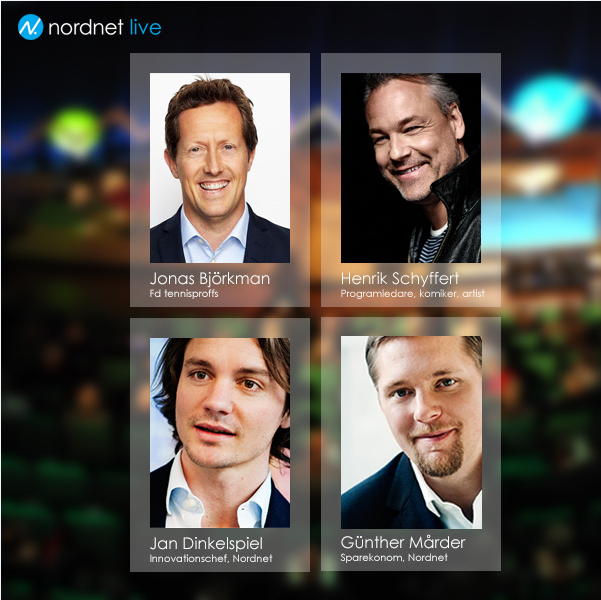 EvaTrouin's tweet photo. Dags för #Sparpodden live med Henrik Schyffert, Jonas Björkman, Günther Mårder och Jan Dinkelspiel. #nordnetlive http://t.co/niSna0qsXW