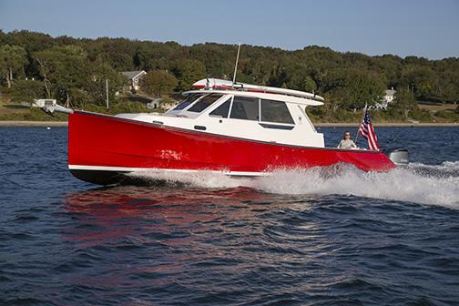 See the True North 34 in red #MiamiBoatShow, Sea Isle Marina.