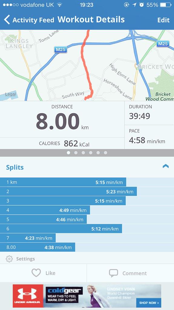 Stuart_Thorp's tweet image. Made the jump from 5km tonight. Start slow and finish at normal pace I guess