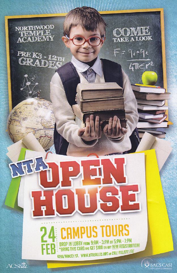 open house on February 24 from 9am - 3pm and 5pm-7pm.