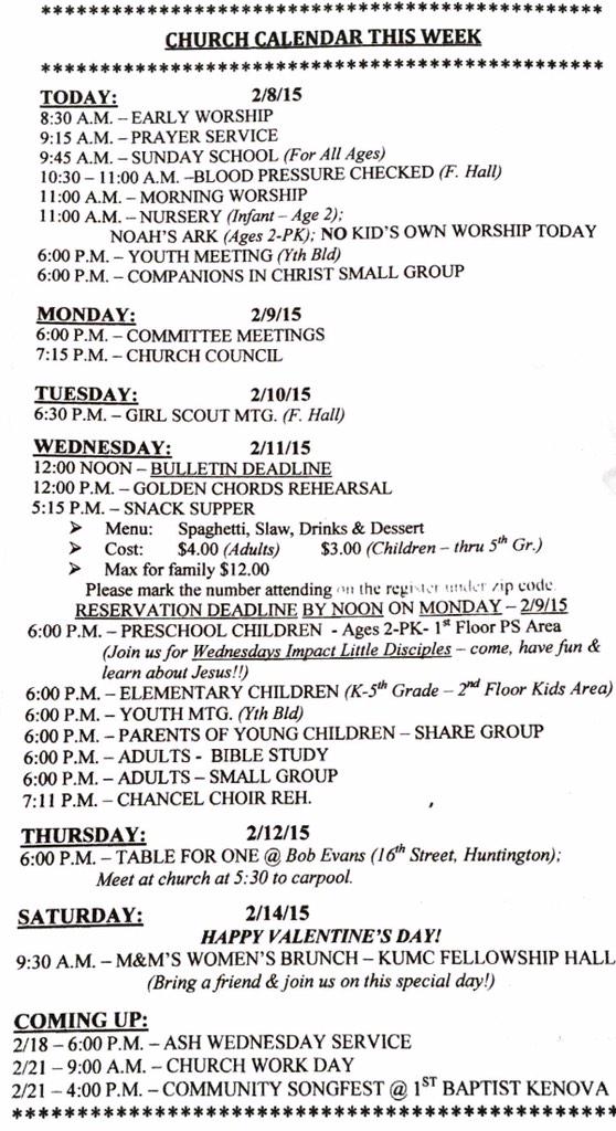 KenovaUMC's tweet photo. Check out what's coming up at @KenovaUMC #wvumc http://t.co/SqrRoNdiNV