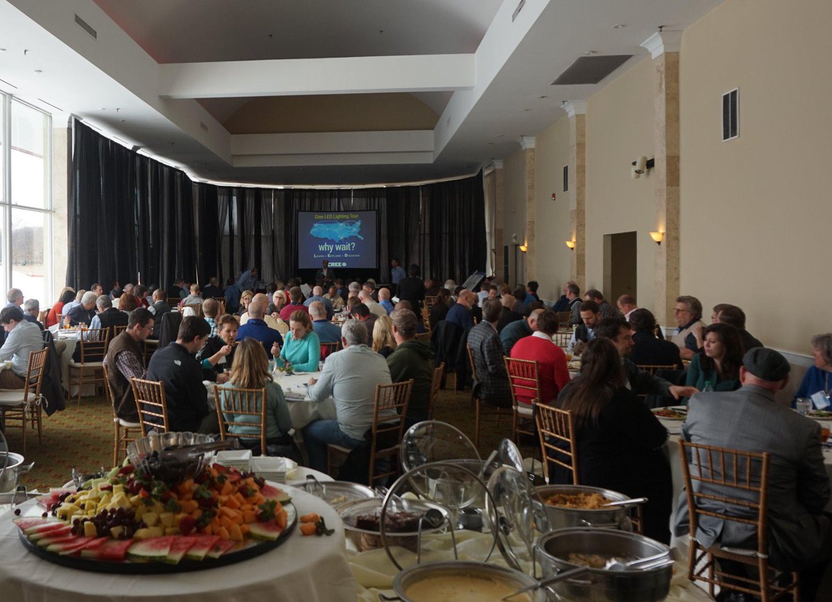 NextGenLtg's tweet image. Over 250 people attended the @Cree #WhyWait event in ATL last week. Great presentation by @Garytrott #ConvertNow