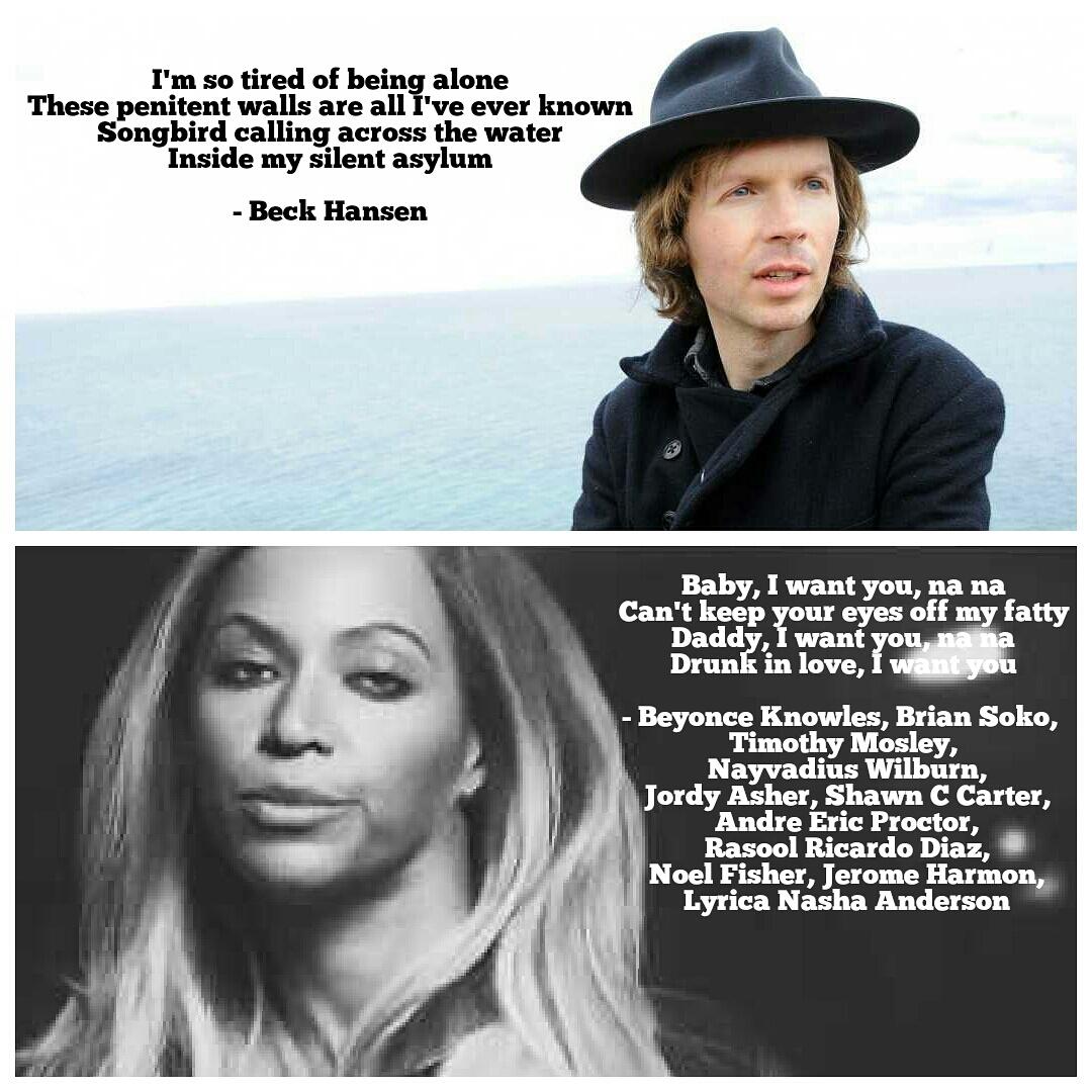 Ty Owens Beyonce Should Ve Won Her Lyrics Are Sooo Deep She Comes Up With Them All On Her Own Beck Beyonce Grammys Http T Co Z5xbg8wtqe Twitter