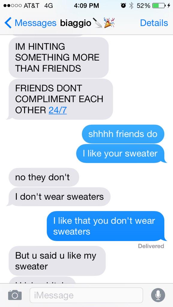 hugebootymatt's tweet photo. I really like your sweater Biaggio it's nice @hypnoticxharry http://t.co/DpTA2KZL9d