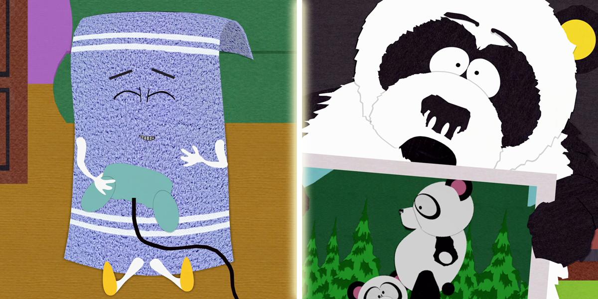 SouthPark's tweet photo. Which old-school episode is your favorite?  RT for “Towelie”.  Fave for “Sexual Harassment Panda”. http://t.co/aLcsaALJyX