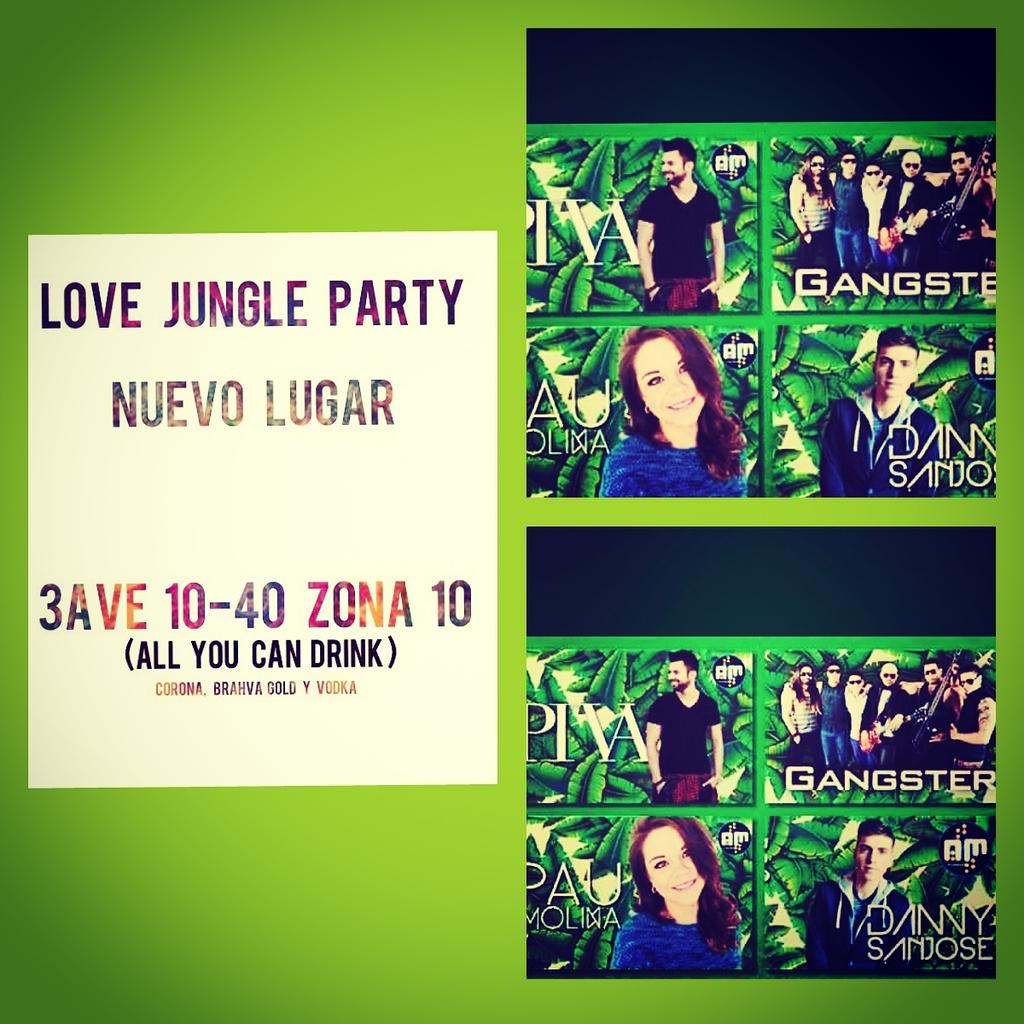 andale_94's tweet photo. Update #LoveJungleParty2015 vivos traslado a zona 10 acimpañado de barra libre interesados DM, inbox o whats:30542132 http://t.co/hLwQfeRrWT