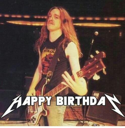 Happy birthday cliff burton. Maestro y dios del bajo. 