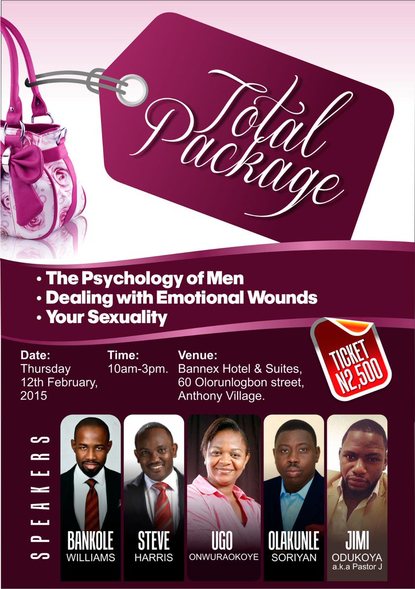 ChurchEventsNG's tweet image. Join @REALPASTORJ for #TotalPackage 10am|Feb 12  @gbemie_O @holycamera @AbiodunSoderu @strenghtVictor @OyeyemiFemi
