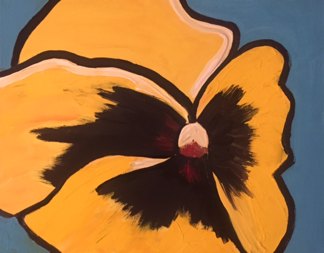 IndyTheta's tweet photo. Check out this adorable pansy we will be painting for the Cocoa &amp; Canvas event! Register here: http://t.co/9oc75ZpSuS http://t.co/AM43edUYYK