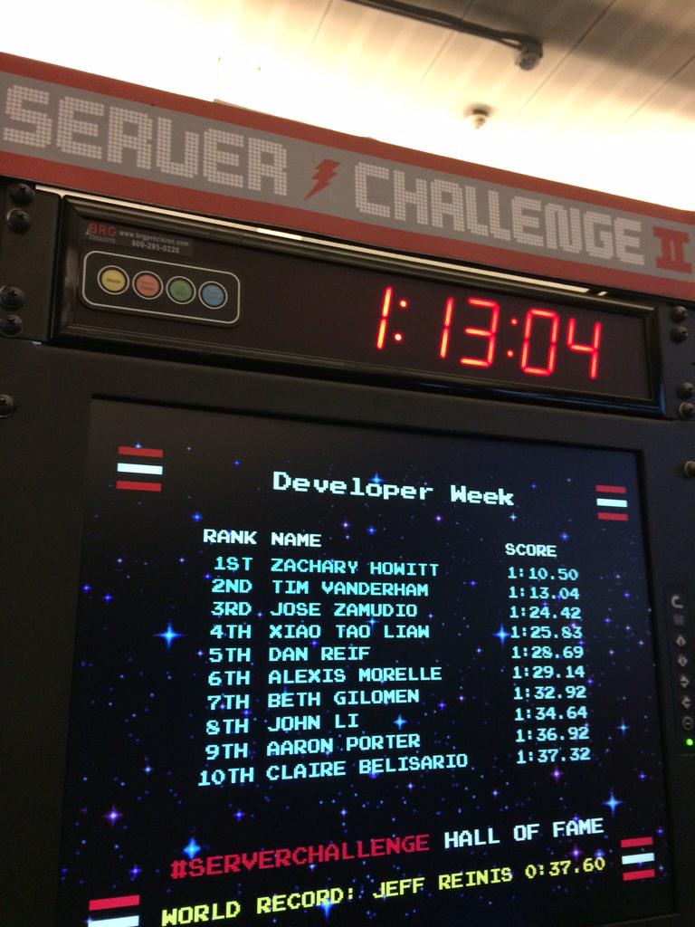 vanderham's tweet image. Good times at #DevWeek15   #IBMCloud #Bluemix #SoftLayer   2nd so far.  Will take the top tomorrow.  Cheers