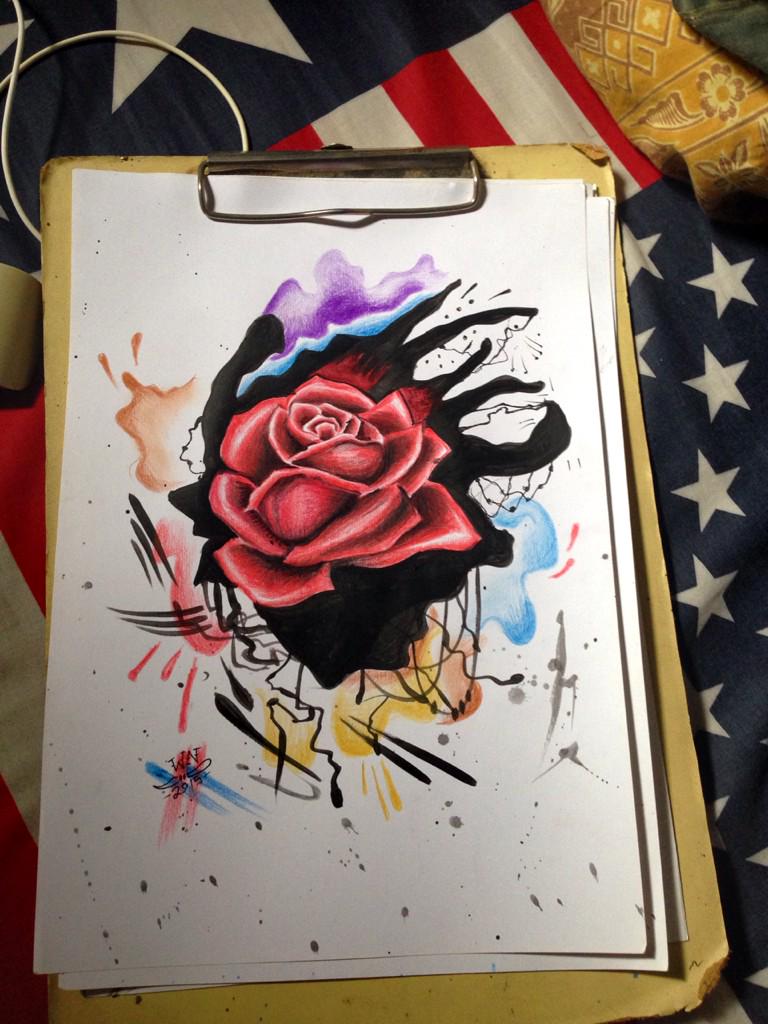 Rose tattoo ONE ROSE ONE PAIN #sisatintatattoo