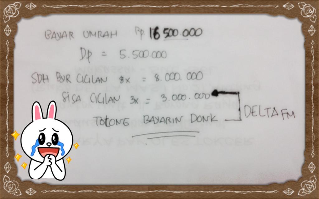 Plis #DibayarinDelta  St.Rahmatia Maksr, insya allah thn ini brngkt stlh lbih 5thn nabung <a href="/Delta_FM/">99.1 DeltaFM Jakarta</a> @DeltafmMakassar
