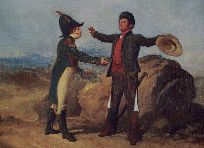 DAbigailrg's tweet photo. "@CNNMex: Un día como hoy de 1821 se dio el abrazo de Acatempan entre Vicente Guerrero y Agustín de Iturbide http://t.co/nO3S8FgaMA"