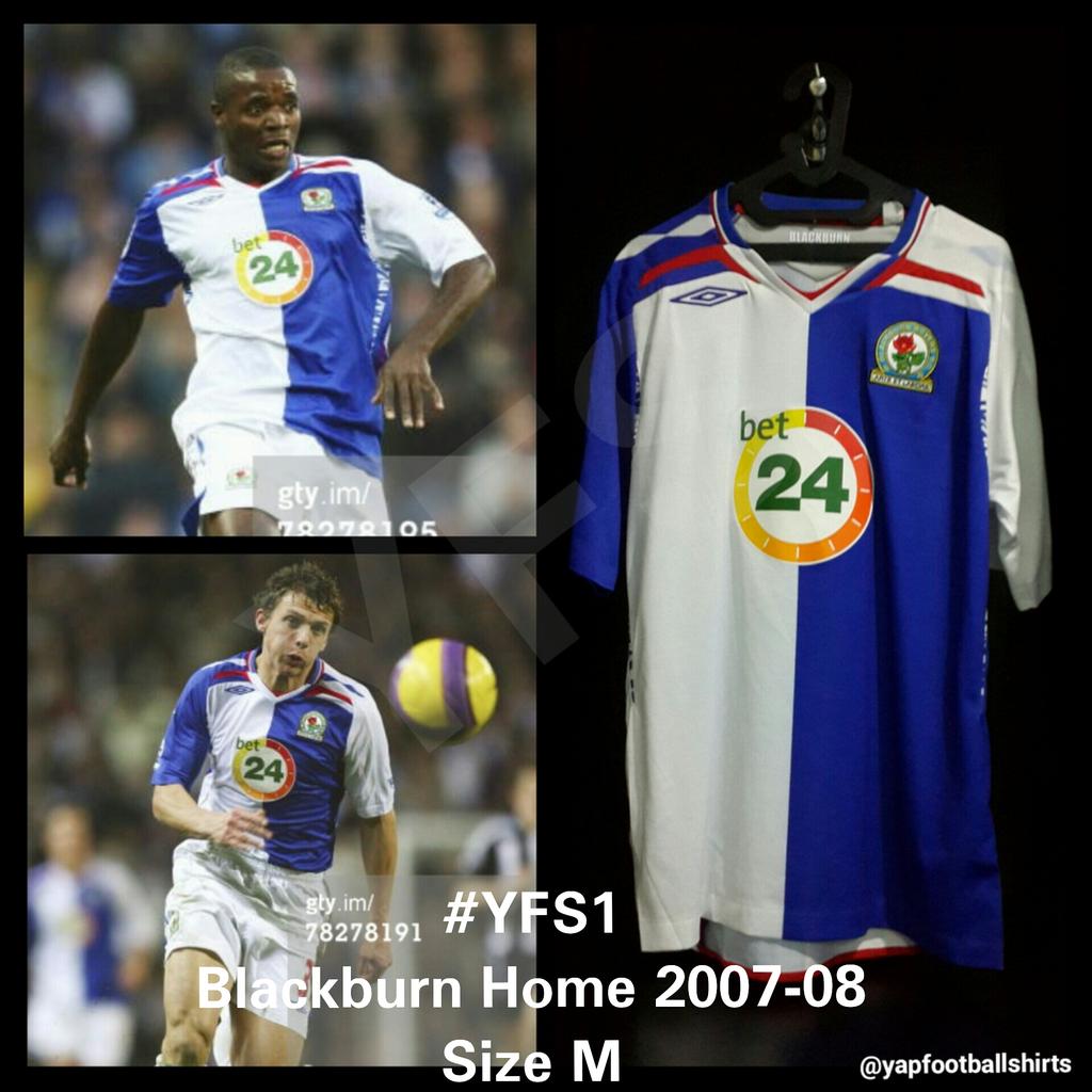 yapfootball's tweet photo. #YFS1 Blackburn Home 2007-08 Size M Kondisi Excellent (ada minus) | Sponsornya ciamik nih plus jersey badut hehe http://t.co/FTwM5GR6zV