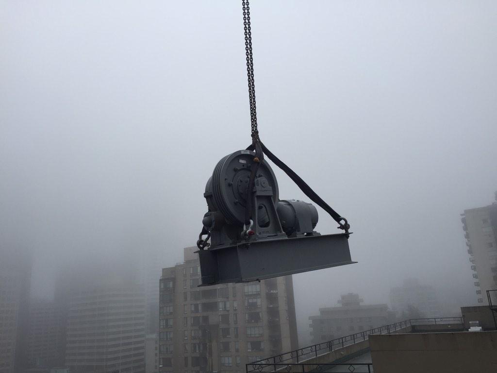 Moving in today. Thanks for the good crane work today MAXUM CRANES.#vancouverelevator