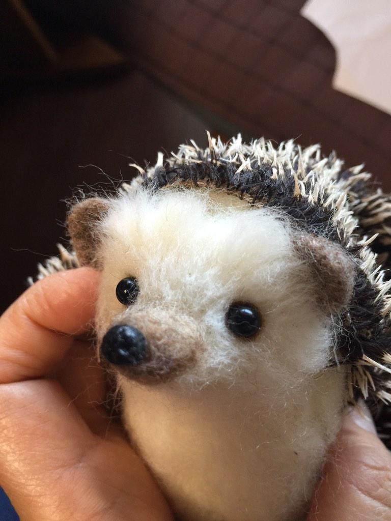 羊毛フェルト作家　sako様 ハリネズミの赤ちゃん Yahoo!オークション - 羊毛フェルト ハリネズミ 高さ約17センチ