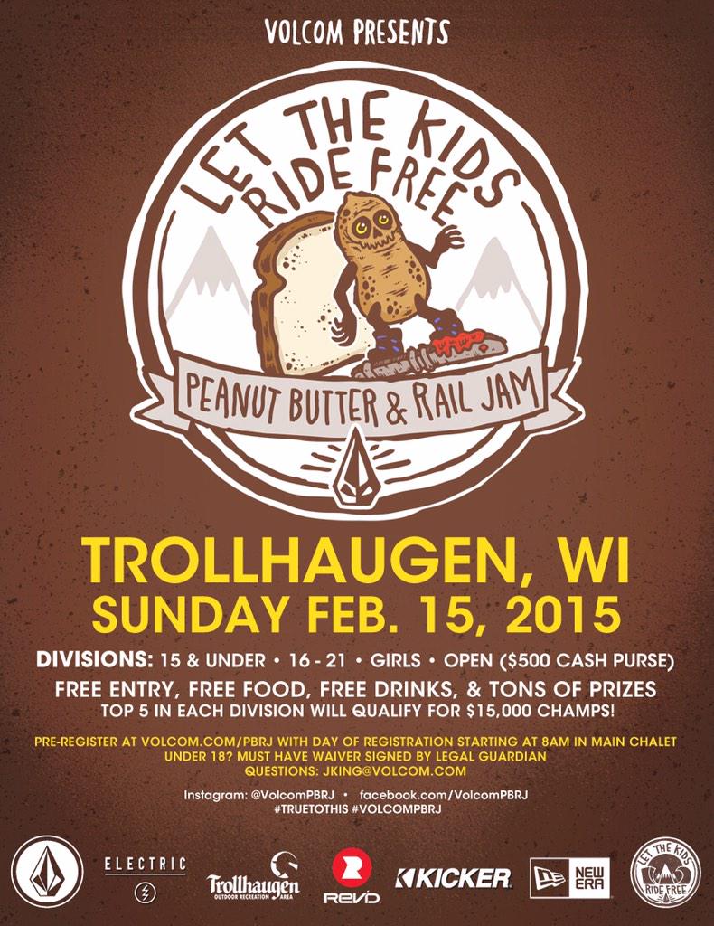 S4magazine's tweet photo. Will you be hitting up the next @volcomsnow #PBRJ stop at Trollhaugen this Sunday? Don't miss it! @skitrollhaugen http://t.co/fU2GQfeCn2