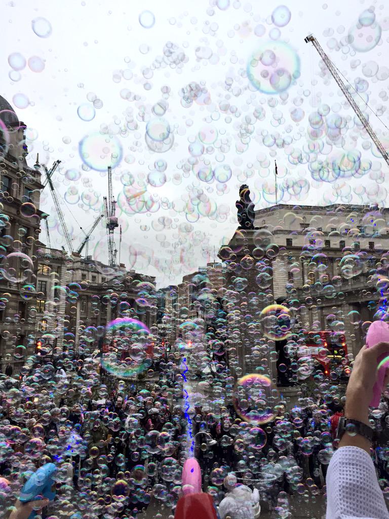 What’s grey and covered in bubbles? London. Right now. bath4banks.com #bath4banks