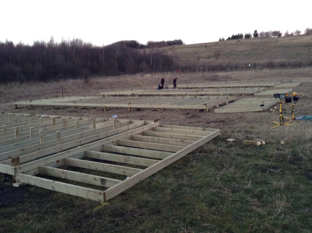 Our new lodges being built ready for spring!