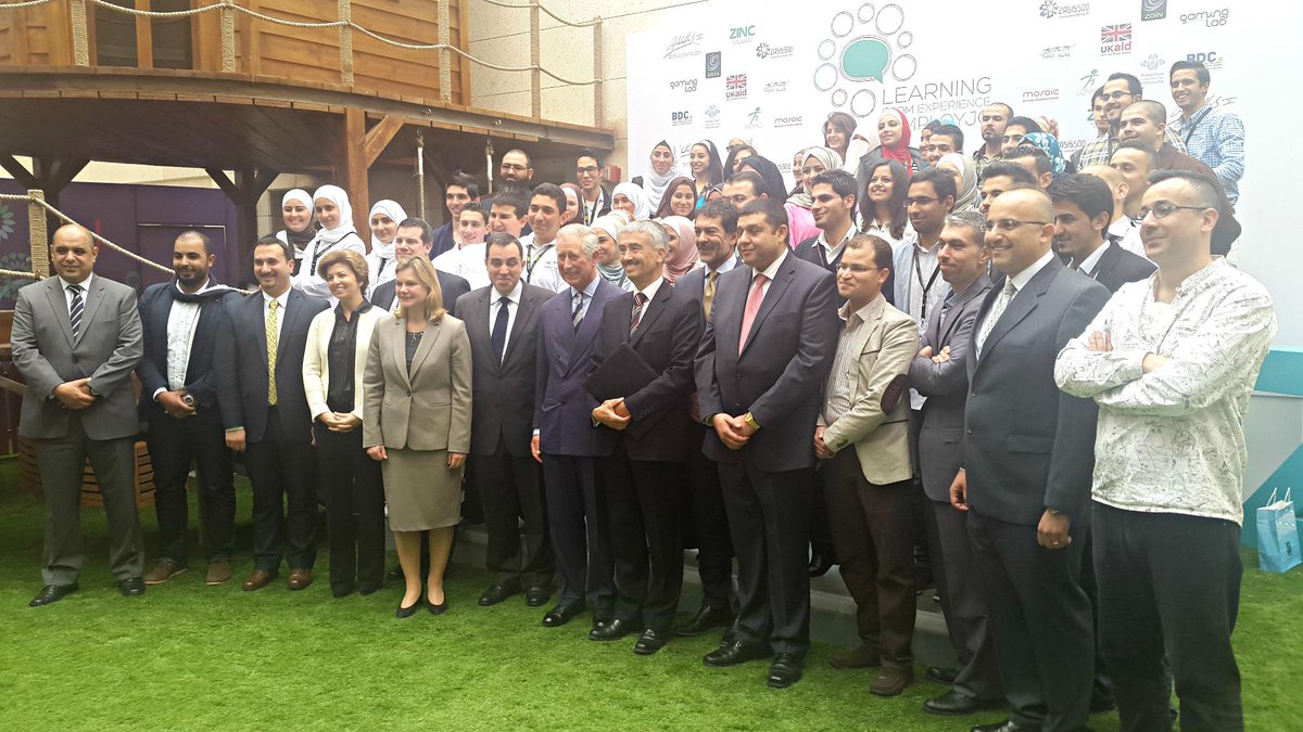 INJAZorg's tweet photo. A group photo with His Royal Highness Prince Charles of Wales in #Zinc event. 
#employJo #Injaz #Zain_zinc #Event #Jo http://t.co/HzE6VwzMd5