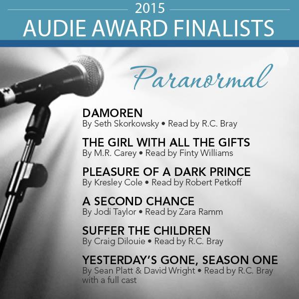 So excited to announce the finalists for the 2015 Audie Award for the Paranormal category. Congrats! #Audies2015