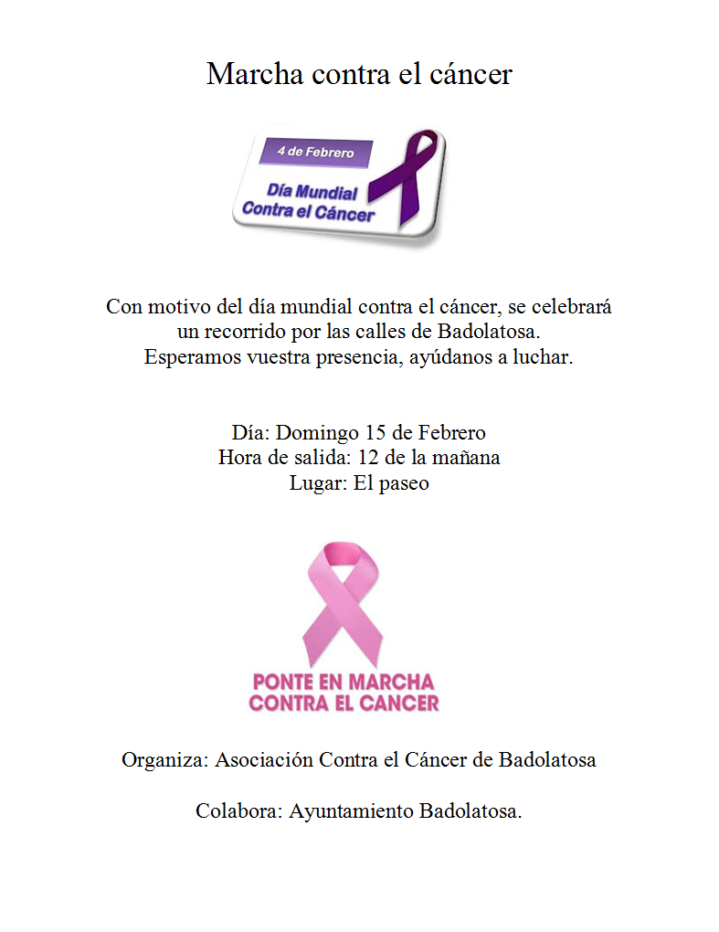 Entre todos podemos. #MarchaContraElCáncer #15deFebrero