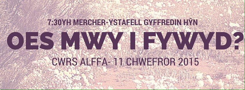 Mae croeso mawr i pawb <a href="/UMCA_/">UMCA</a> a <a href="/YGeltaidd/">Y Geltaidd</a> i'r CWRS ALFFA heno am 7.30