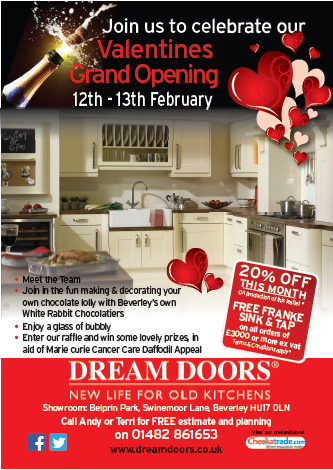 Dream Doors #Beverley - grand opening tomorrow and Friday! Full details below! Can we get a RT? <a href="/BeverleyTownUK/">Beverley Town</a>