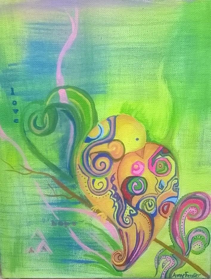 FirestoneDoreen's tweet photo. “@afunstar: Mourning Doves  , my latest work       8 x 10, Acrylic on canvas. http://t.co/dPD2KT5ocJ”this is awesome Amy!
