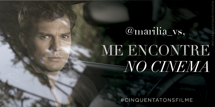50TonsOFilme's tweet photo. @marilia_vs, o Sr. Grey aguarda você no cinema. Confira as sessões de #CinquentaTonsFilme http://t.co/aphisKeL1I http://t.co/i5jw6NEmCv