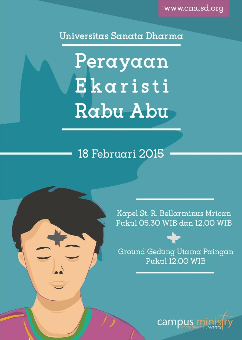 #USDupdate Perayaan Rabu Abu | 18/2 | Kapel Mrican jam 5.30 dan 12 &amp; Ground Gedung Paingan jam 12 via <a href="/cmsanatadharma/">Campus Ministry USD</a>