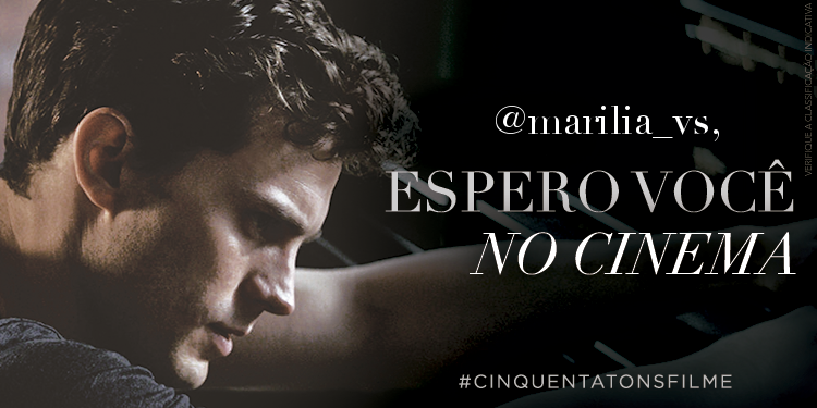 50TonsOFilme's tweet photo. @marilia_vs, o Sr. Grey aguarda você no cinema. Confira as sessões de #CinquentaTonsFilme http://t.co/aphisKeL1I http://t.co/ABUPoE6w0e