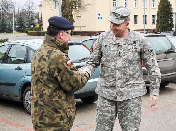 SpecGhost's tweet image. Commander of #US #Army in Europe (#USAREUR), Gen.B.Hodges in the Multinational Corps N-E. in #Szczecin #Poland #NATO