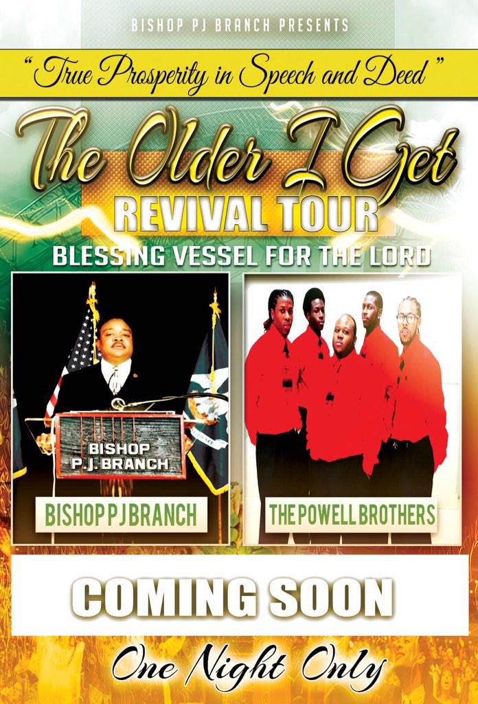 mayorbranch's tweet photo. The Older I Get Revival Tour! http://t.co/CIjDr3HUDr