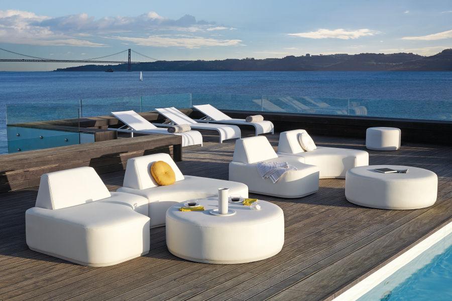 Countdown to spring! Starting with the pure design of the new Moon Island collection #outdoorfurniture #sofa #lounge