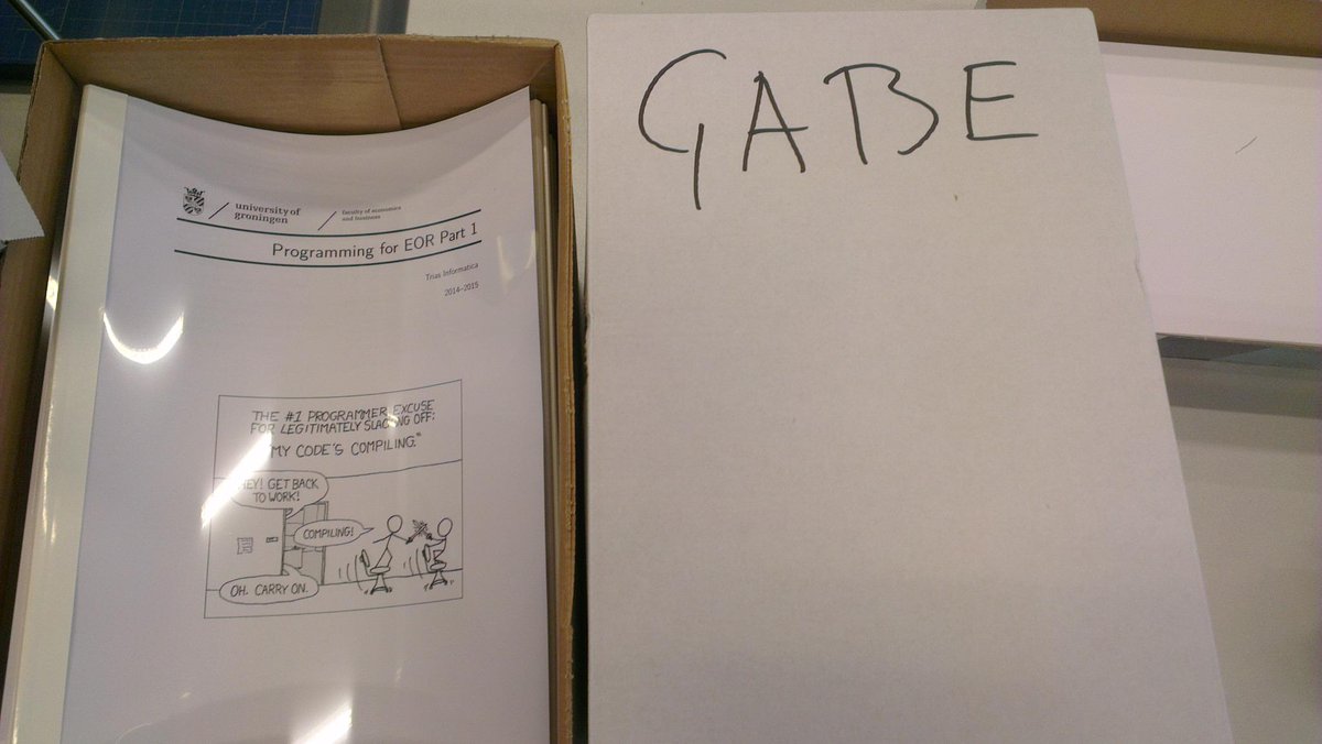 TriasInf's tweet image. Sinds heden zijn wij ook een uitgever (van syllabi). Het begin van ons eerste boek is een feit!