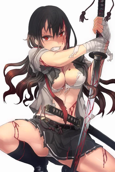 この前のラフを着色。さらに背景とか追加したらpixivに投稿しますです。 