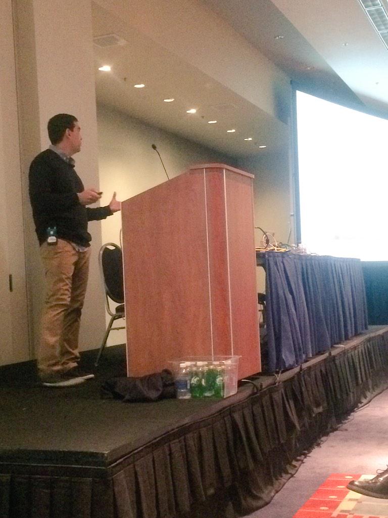 AmyNiessen's tweet photo. Quick recoveries are the best! Good job @DavidJmart and @TheMapHaps! #devsummitdc #technicaldifficultiesblow http://t.co/raX7kmYDLd