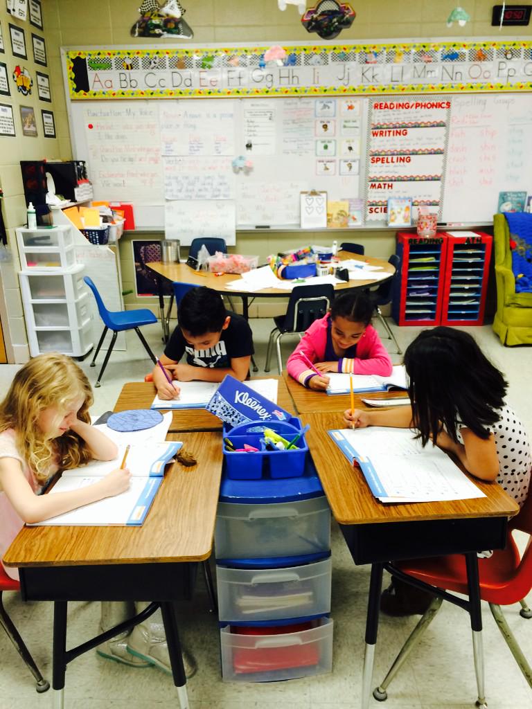 Math work.  :) So focused!